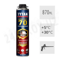 Пена монтажная пистолетная Tytan Ultra Fast 70 л 870 мл